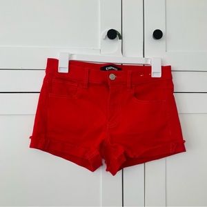Express Red Mid Rise Super Soft Shorts Size 4